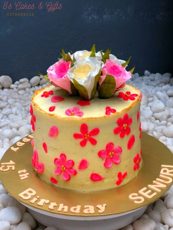 rose flower cake