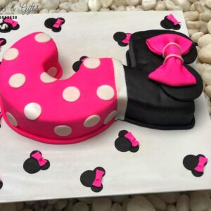 number three minnie mouse theme cake