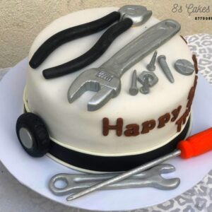 Mechanic Theme Birthday Cake