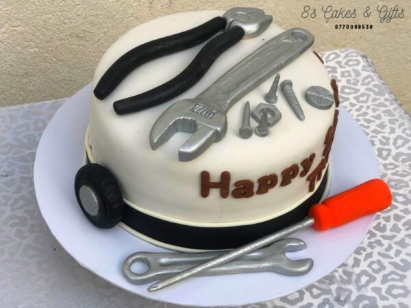 Mechanic Theme Birthday Cake