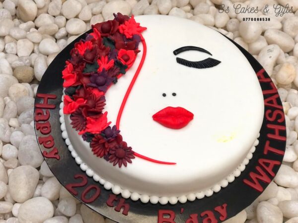 cute girl face cake