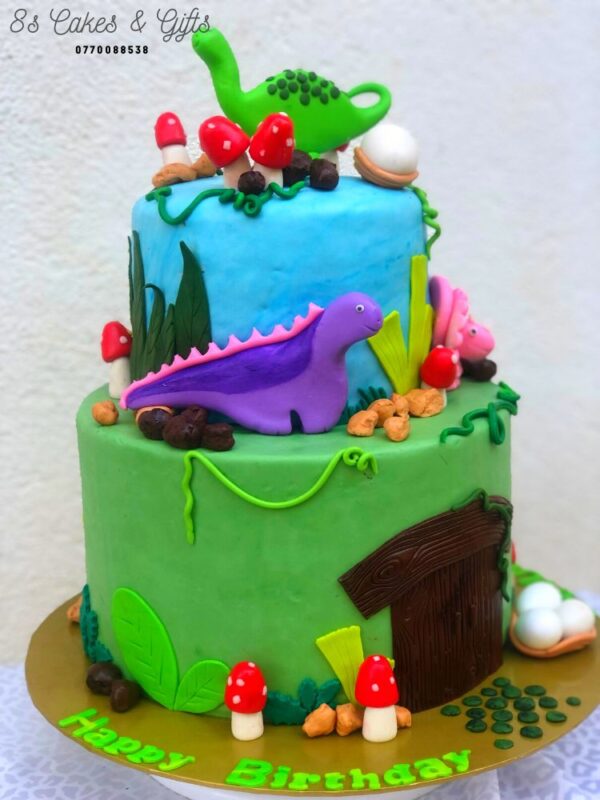 dinosaur theme cake