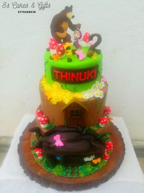 Masha and the bear cake