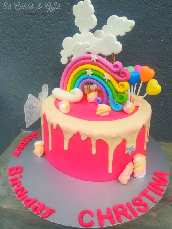 rainbow birthday cake