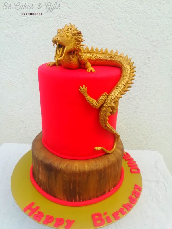 fondant Dragon birthday cake