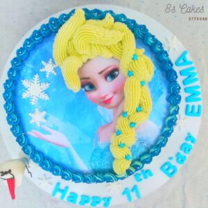 Elsa birthday cake for a girl