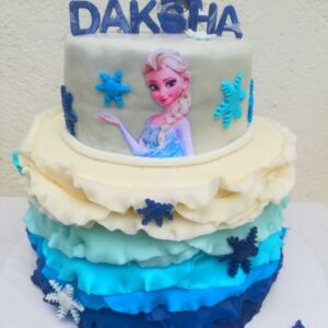 Elsa theme birthday cake