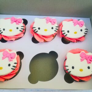 Hello kitty cup cake idea