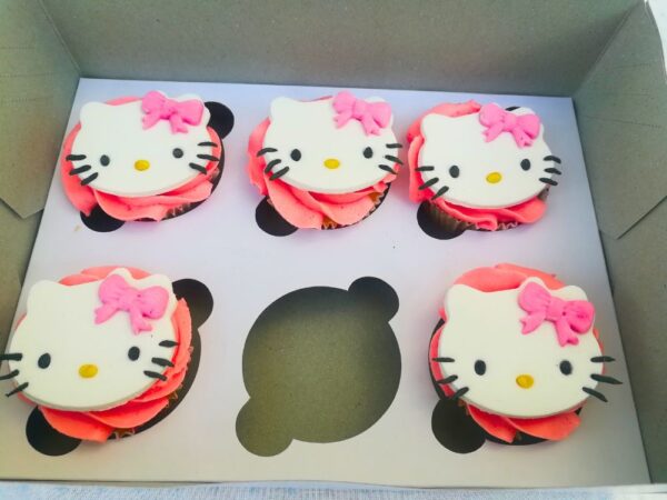 Hello kitty cup cake idea