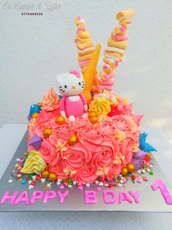 hello kitty birthday cake