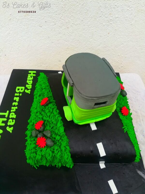 three-wheeler birthday cake