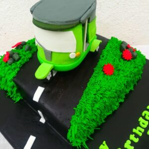 how to make fondant three wheeler cake