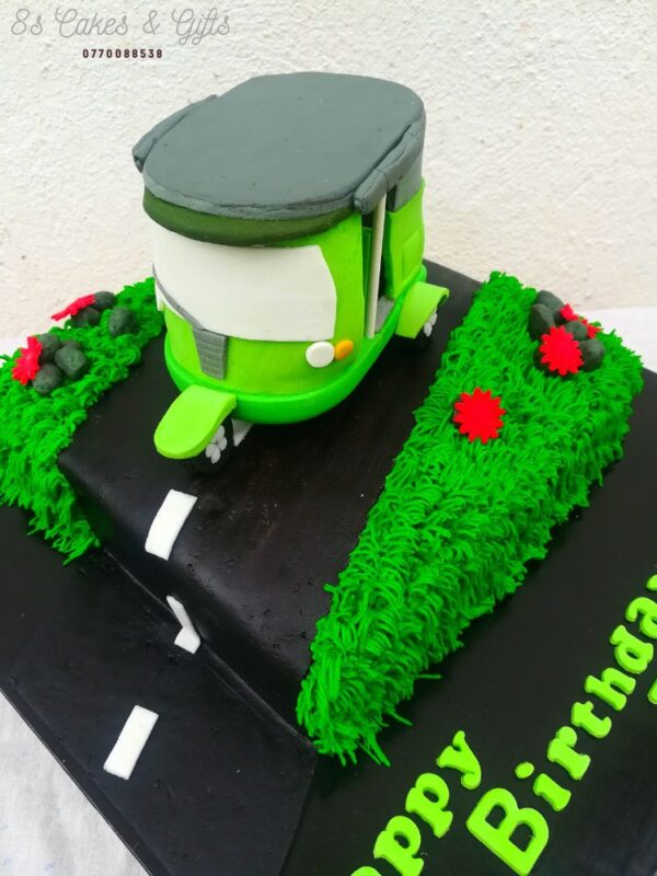 how to make fondant three wheeler cake