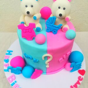 Birthday cake for Twin pregnant wife