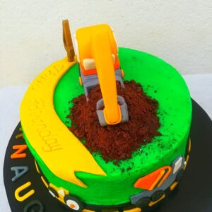 Backhoe cake in Sri Lanka