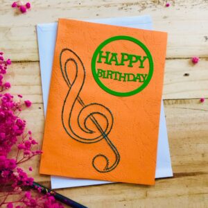 handmade birthday card for a music lover