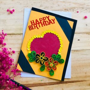 paper curling birthday card design