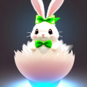 bunny on the flower HD clip art free download