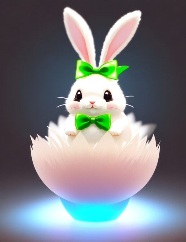 bunny on the flower HD clip art free download