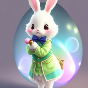 Bunny on clothes image for free