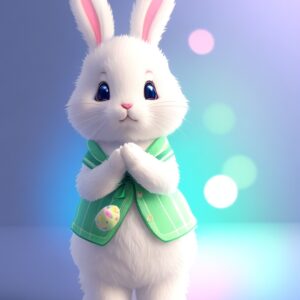 Bunny in west coat 300dpi image download