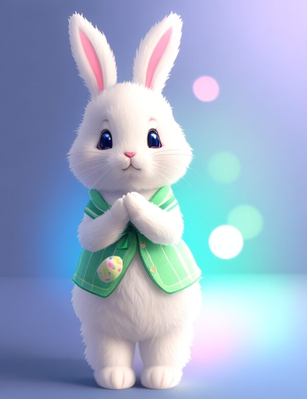 Bunny in west coat 300dpi image download