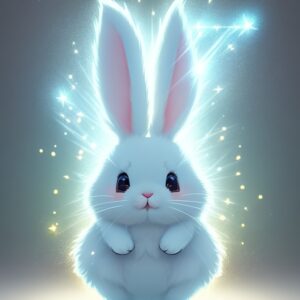 Shining cute bunny photo