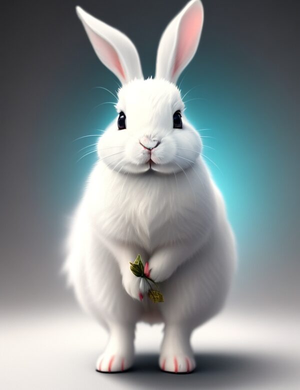 Angry rabbit high resolution photo