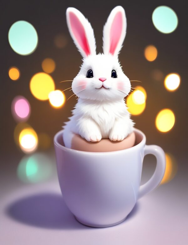 bunny in cup image free download