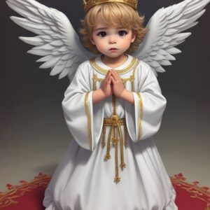 Angel on Knee Clip Art