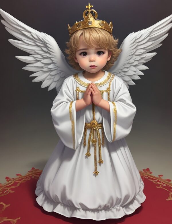 Angel on Knee Clip Art