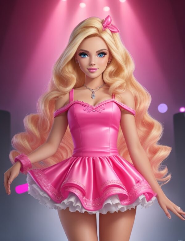 Beautiful barbie girl portrait (1)