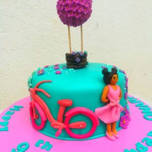 Flower balloon cake